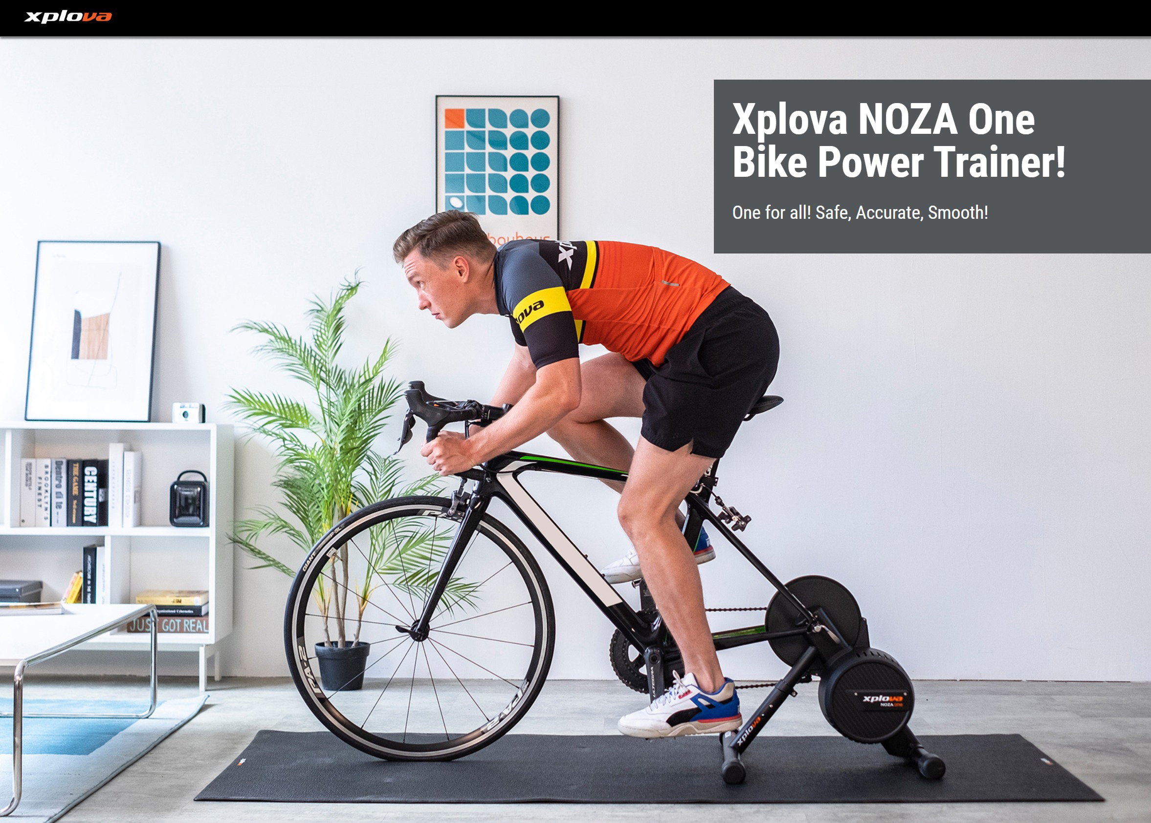 Xplova Noza One Indoor Bike Trainer for Road Mountain Bike, Max